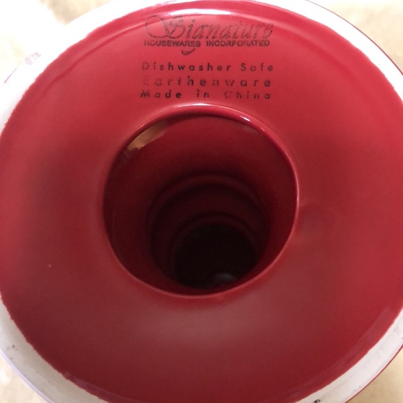 Signature Housewares Red Victorian Candle Stick 8.5”x4.5” - Picture 6 of 6